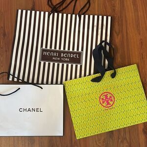 3 luxury shopping bags Henri Bendel